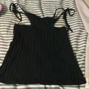 Bathing suit cover up skirt with attached top of bathing suit bottoms